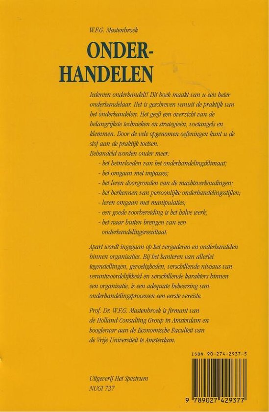 Cover - Onderhandelen